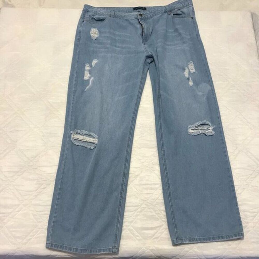 Midiross womens distressed blue jeans size 22W‎